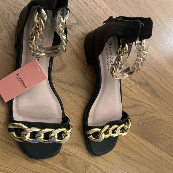 Juicy couture black leather with gold chain Brand New! - Picture 3 of 3